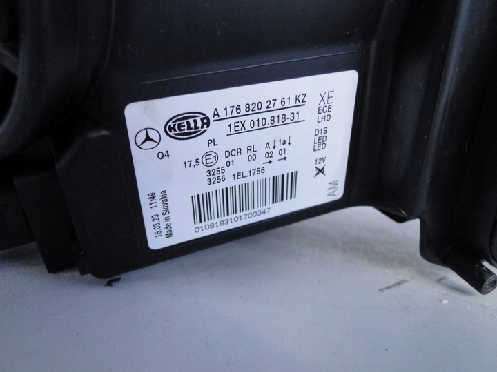 фото №9, Mercedes a класс w176 176 лампа передняя левая