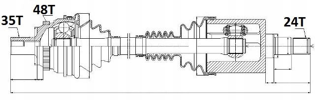 фото №2, Піввісь привідна mercedes e клас 4matic w210/s210 07.99-03 /права, перед/