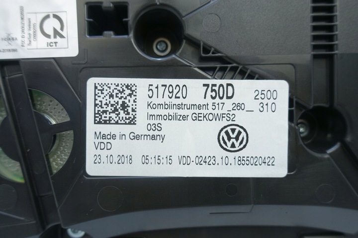 фото №8, Спидометр приборы vw sportsvan 517 49078km 517920750d