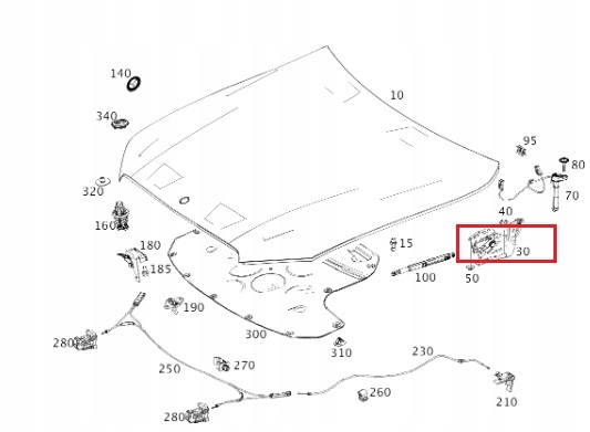 фото №12, Петля капота левый перед + амортизатор mercedes e213 w213