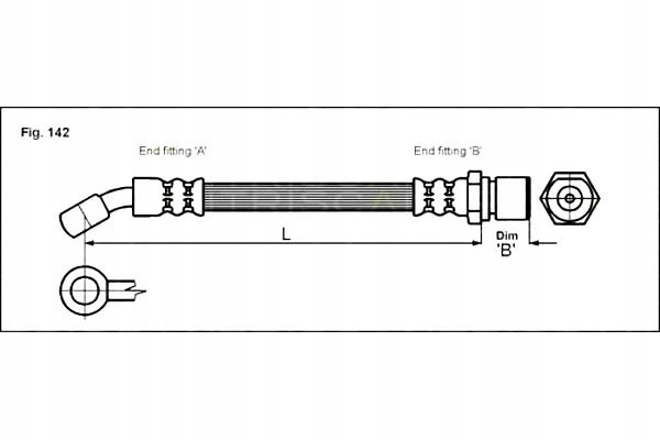фото №1, Triscan шланг тормозной chevrolet astra хэтчбек