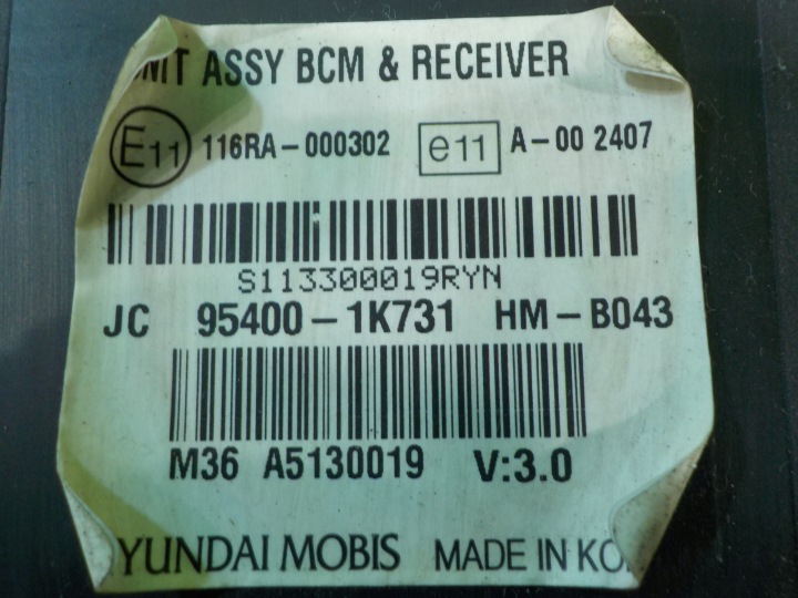 фото №5, Hyundai ix20 1.6 b aut 11r 5d модуль блок управления  комфорта 95400-1k731