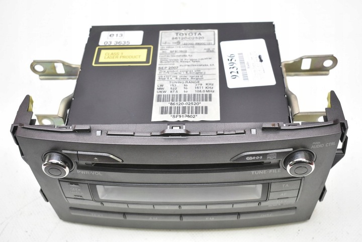 фото №3, Радіо радіопрогравач cd rds 86120-02520 toyota auris 1 i 06-09