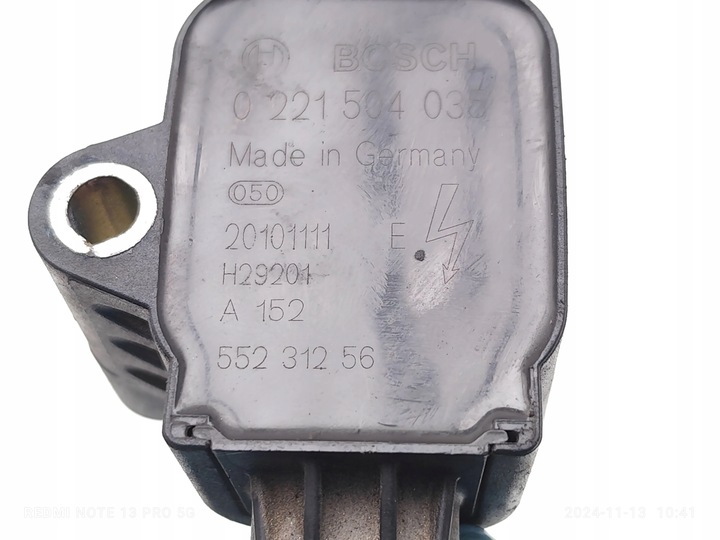 фото №7, Fiat 500 катушка зажигания высокого напряжения 0.9 бензин 63kw 86 hp 2011