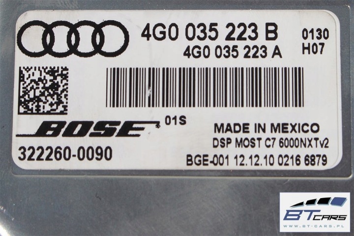 фото №8, Audi a8 динаміки динамік + підсилювач 4g0035223b bose 4h 4h0 4h0035397 4h00