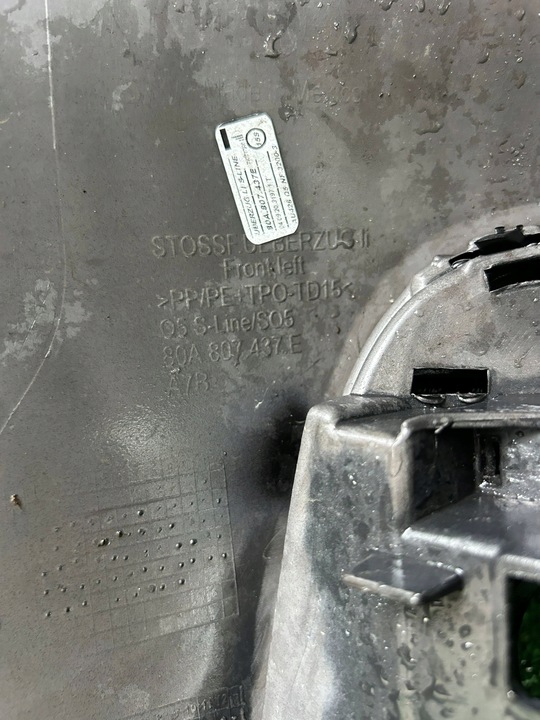 фото №9, Audi q5 sq5 80a 17- уголок бампера левый бампер перед распылитель s line