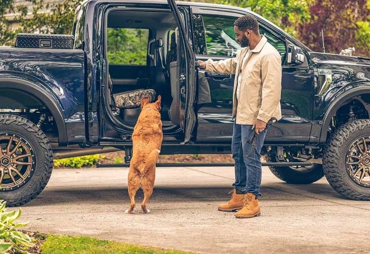 фото №7, Порог пороги электрические градусы выдвижной комплект з led ford f-150 2021-2024