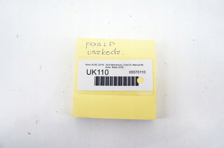 фото №6, Uk110 volvo xc40 d3 ^ pas безпеки лівий перед 32239397 європа