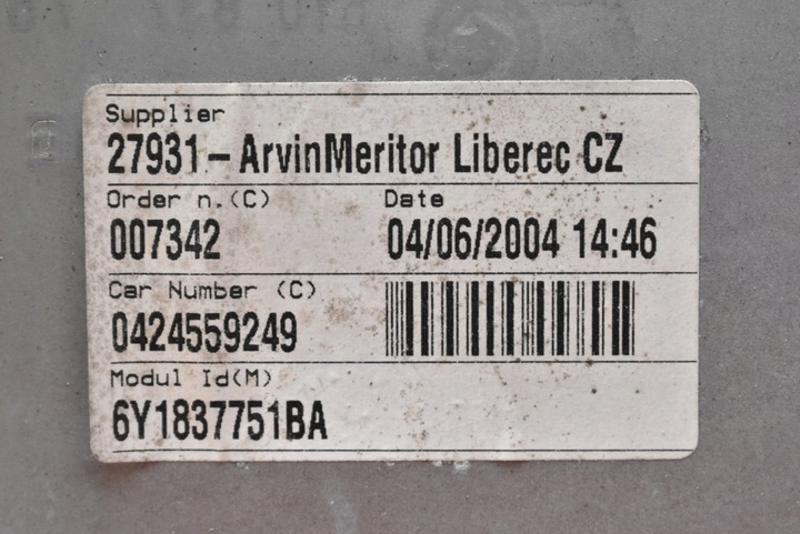 фото №4, Підйомник вікна лівий перед eu 6y0837755c skoda fabia 1 i 99-04