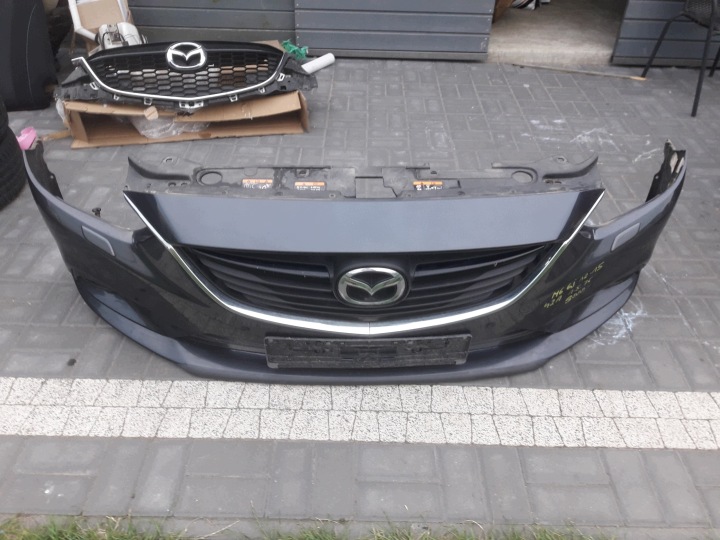 фото №9, Mazda 6 gj 2012-2015 бампер перед комплектный датчики i омыватель 42a хороший