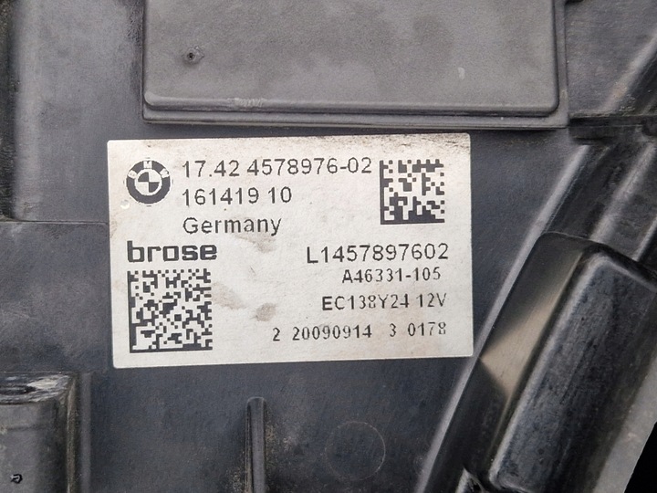 фото №11, Bmw 5 f10 f11 bmw 7 f01 f02 корпус з вентилятор 16141910 08-2017