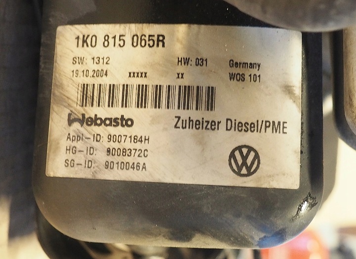 фото №3, Vw golf touran caddy вебасто обігрів стояночний 1k0815065r