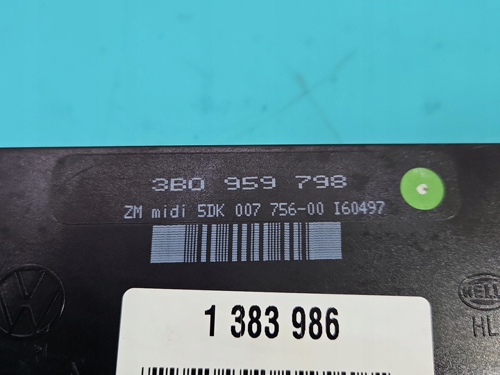 фото №2, Блок управления модуль vw passat b5 3b0959798