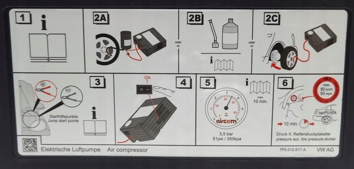 фото №8, Компрессор помпа audi vw skoda 7p0012617a