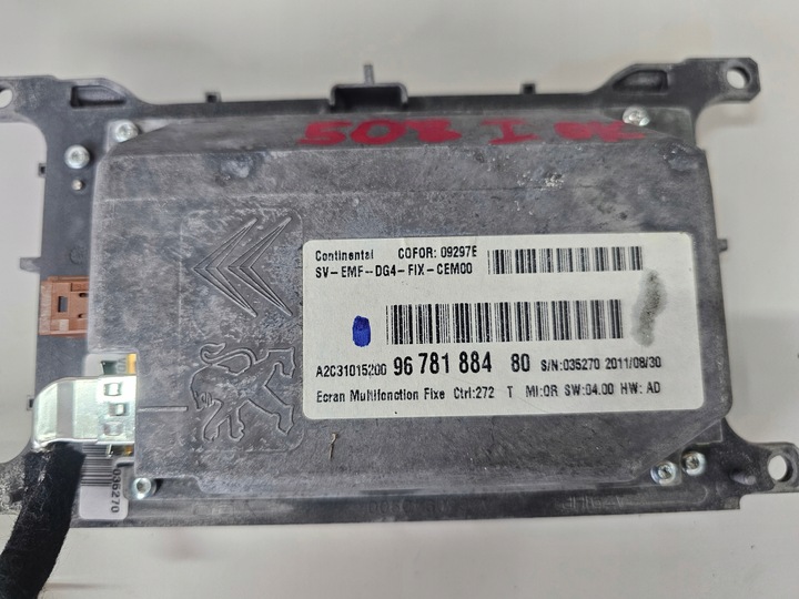 фото №7, Екран дисплей радіо панель peugeot 508 i 9678276480 / 9678188480