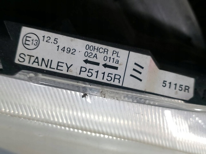 фото №10, Лампа перед правая mazda 5 05-10 p5115r p4998