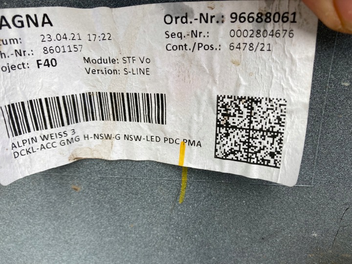 фото №14, Бампер перед переднє bmw 1 f40 sport line 19- оригінальний номер