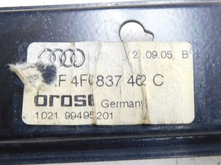 фото №12, Подъемник стекла правый перед 4f0837462 4f0959802d - audi a6 c6 eu