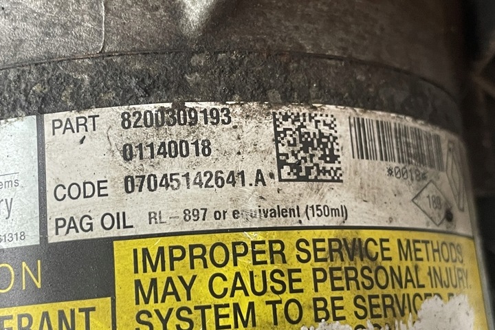 фото №7, Компрессор кондиционера nissan primera хэтчбек p12 8200309193 2.2l