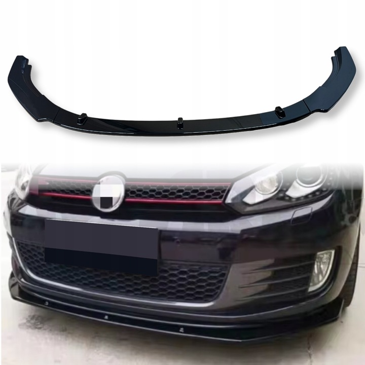 фото №1, Накладка бампера сплиттер vw golf 6 gti/gtd чёрный блеск