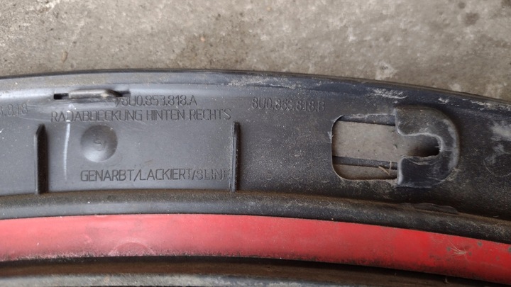 фото №11, Audi q3 8u планка крила права зад задня 8u0853818