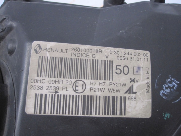 фото №15, Renault megane iii cc 11r фара правое перед 260100018r англичанин