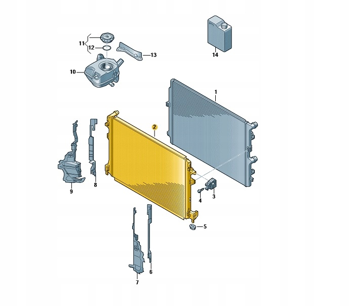фото №13, Радіаторів води volkswagen audi seat skoda 1.0 tsi 2q0