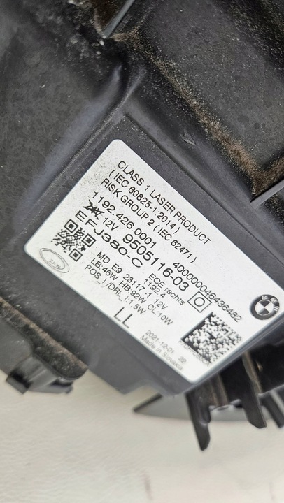 фото №12, Лампа перед передня права bmw 4 g22 laser тінь 9505116