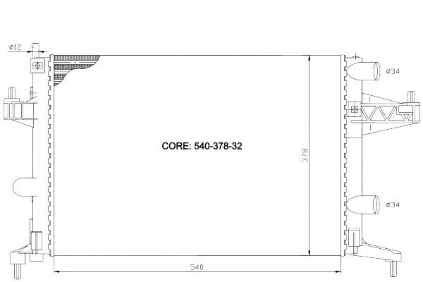 фото №2, Tyc725-0007 радиаторов двигателя opel combo, corsa c,