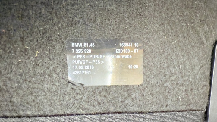 фото №8, Bmw f34 gt полка багажника зад задня чорна гарна 7328069 7325329