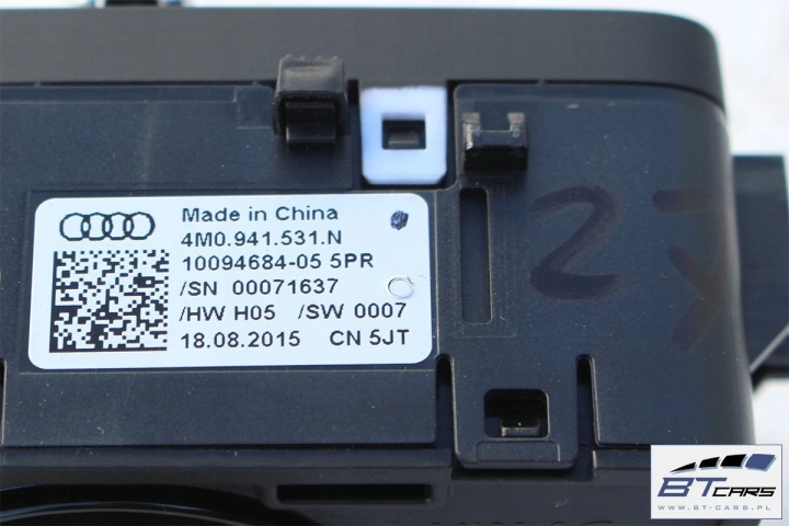 фото №11, Audi a4 a5 q5 q7 перемикач вимикач світла 4m0941531n 4m0941531aa 4m0 94