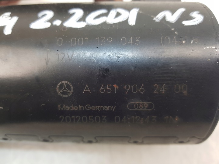 фото №6, Mercedes c w204 2.2 cdi стартер a6519062400