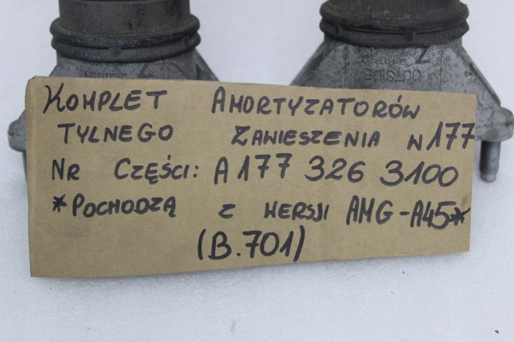 фото №16, Mercedes a w177 a45 amg комплект амортизатор задний левый i правый a1773263100