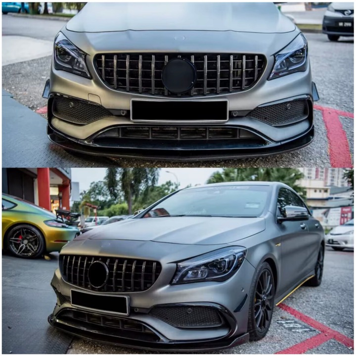 фото №11, Решітка mercedes cla w117 c117 x117 panamericana чорний блиск amg gt решітка