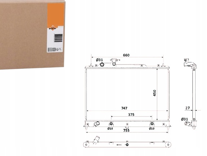 фото №1, Nrf радіаторів mazda cx-7 2.3 mzr disi turbo автомат