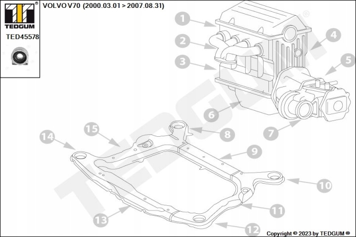 фото №13, Підтримка вала volvo s40/v50/v70/xc90 2,4-4,4 01-14 з підшипник