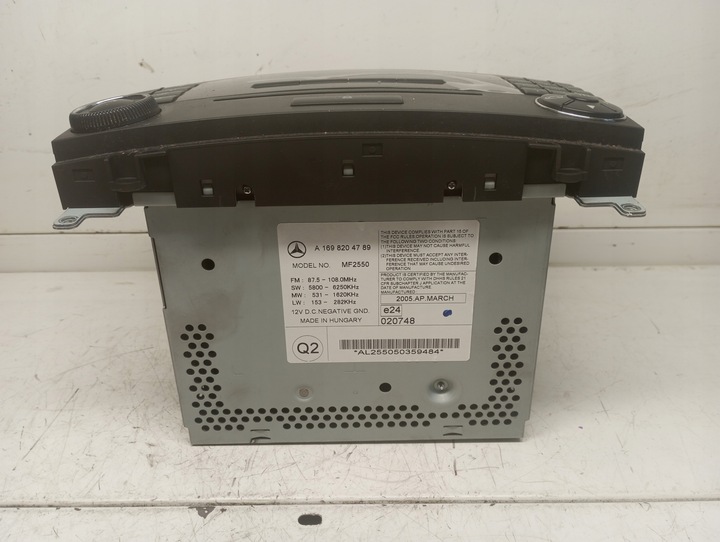фото №9, Радиопроигрыватель mercedes-benz a-class w169 2005 a1698204789
