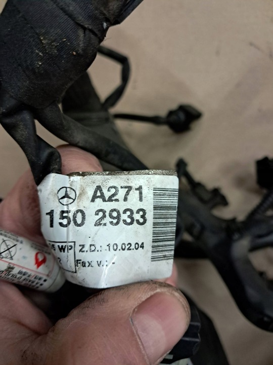 фото №7, Mercedes-benz clk w209 1.8 компрессор жгут провод двигателя a2711502933