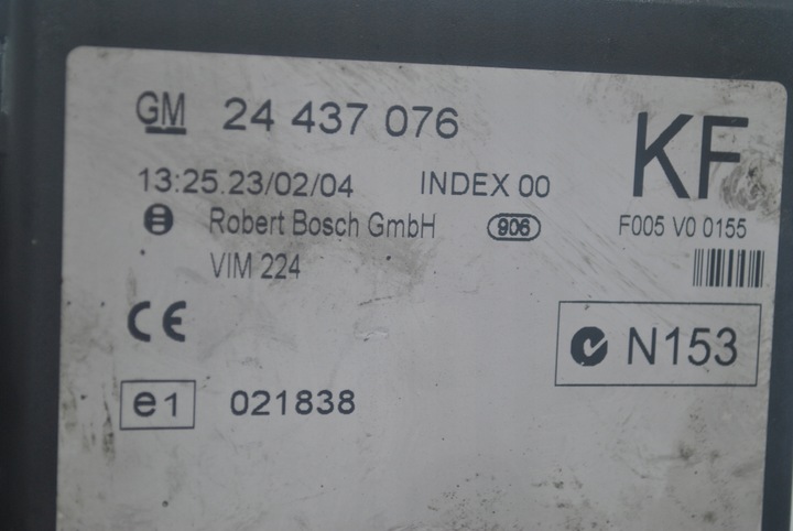 фото №7, Модуль блок керування комфорту opel zafira a 24437076kf
