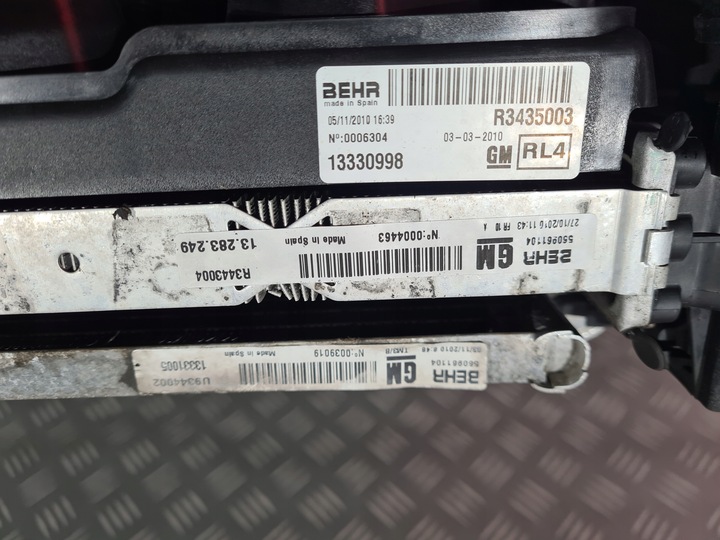 фото №7, Комплект радиатор радиаторов воды интеркулер opel meriva b 1.7 cdti