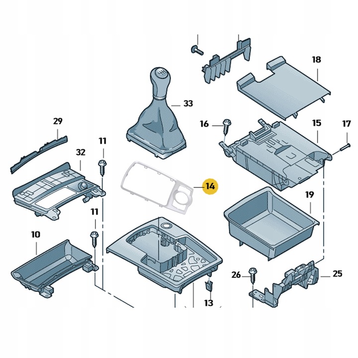 фото №10, Отделка рамы консоли средней 4l0864260a