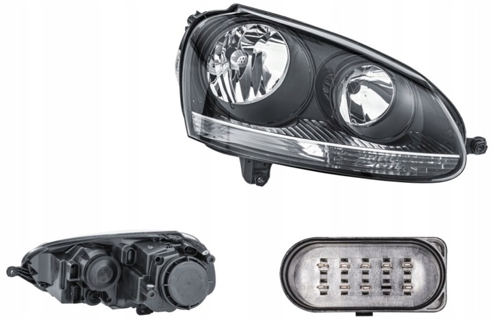 фото №1, Фара лампа правый vw jetta golf v 03- gtd gti