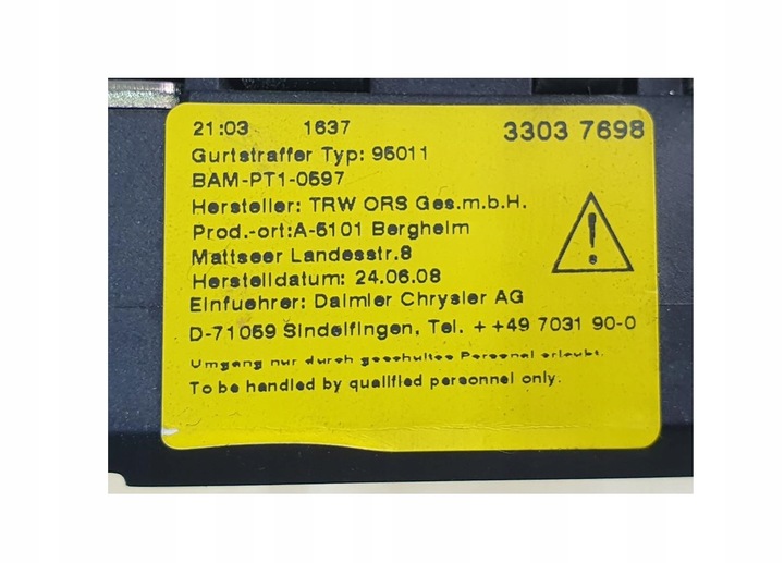 фото №3, Mercedes w221 pas безопасности правые зад