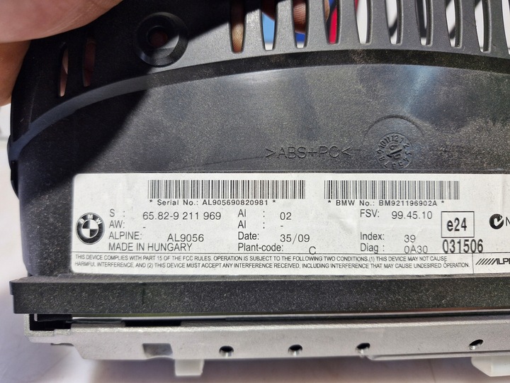 фото №6, Bmw 5 навигация считыватель монитор idrive комплект cic 9222874 9211969 9205177