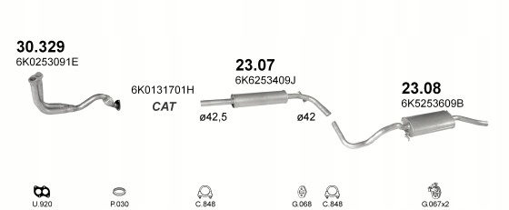 фото №7, Polmo 23.08 глушитель конечный seat cordoba 1,4 - 1,9 6k5253609b