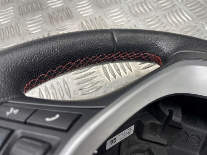 фото №13, Bmw (oem) 6863206 4' f32 кермо шкіра мультифункція пелюстки червона nić