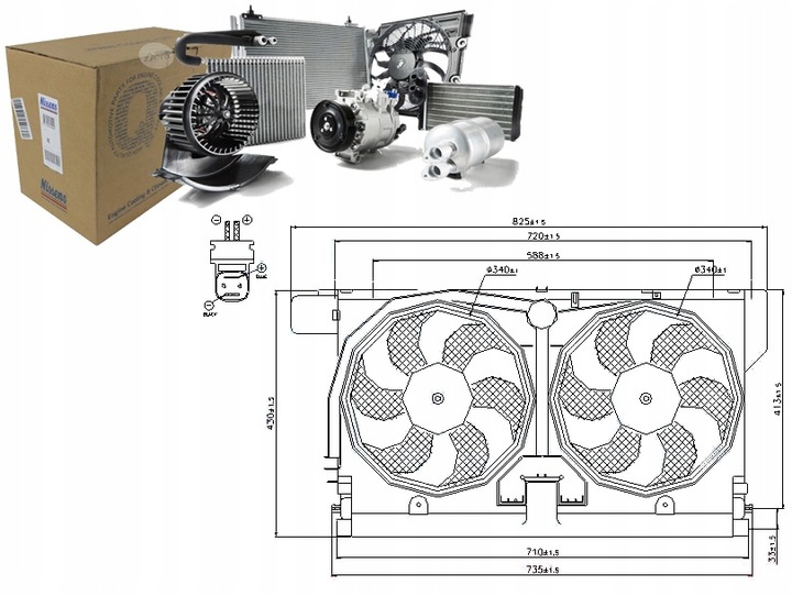 фото №1, Вентилятор радиатор з корпус citroen berlingo