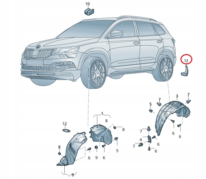 фото №7, Skoda karoq брызговик защита брызговик зад левое 57a821821c 9b9