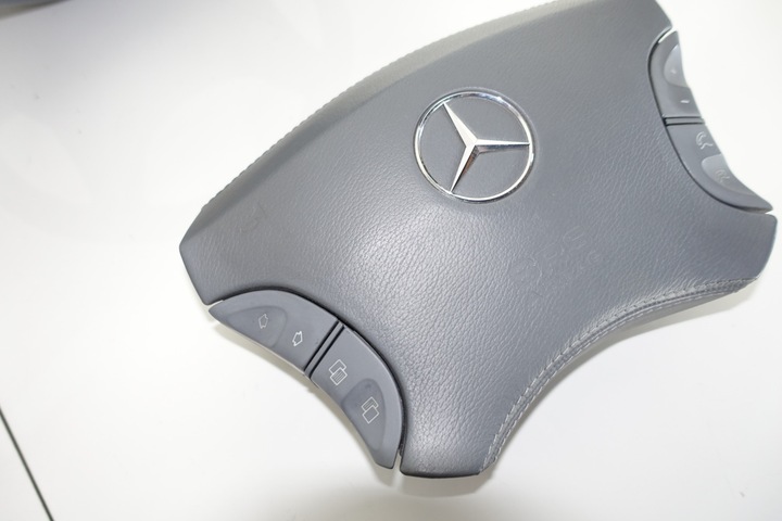 фото №5, Mercedesa w220 w215 подушка водія сірий 2204601698 шкіра шкіряний
