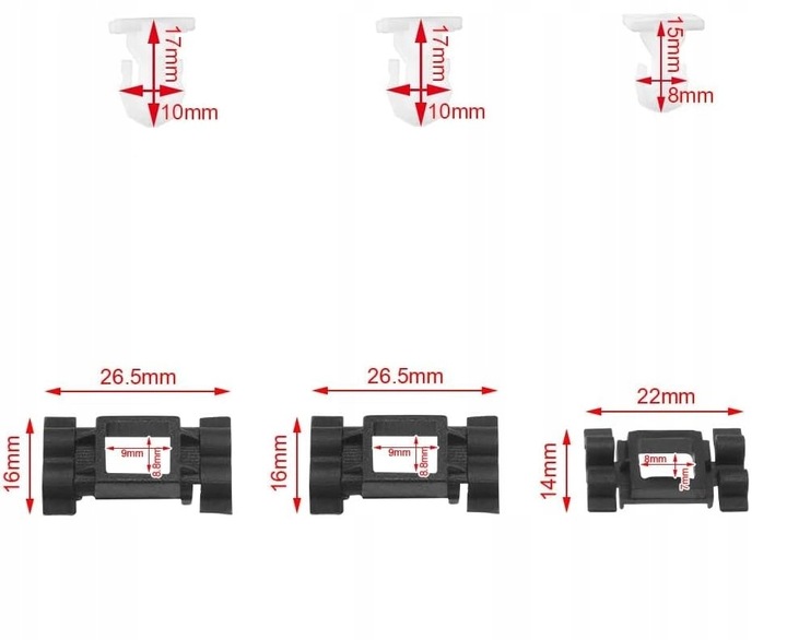 фото №2, Набор клипсы порога крыльев передней mercedes e класс w210